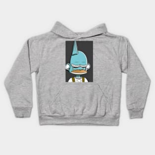 Cute robot man Kids Hoodie